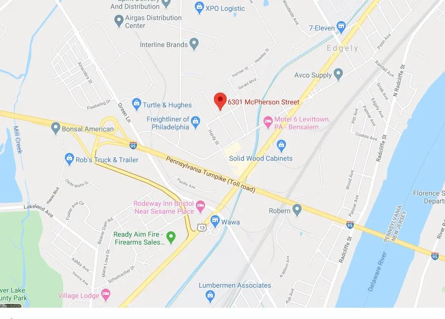 Map of the area around 6301 MacPherson Street, Levittown, PA